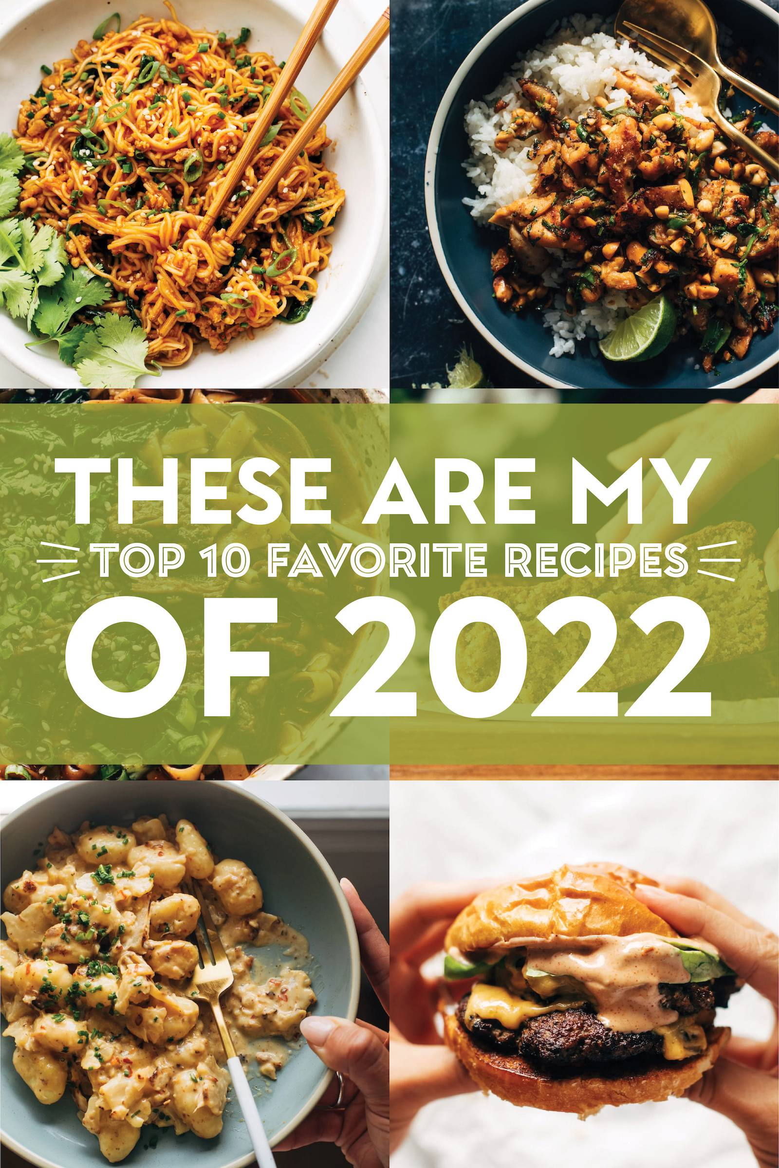 Image with the top recipes of 2022.