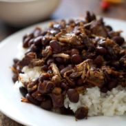 A picture of Crockpot Pork Adobo with Black Beans