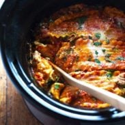 A picture of Super Easy Skinny Veggie Crockpot Lasagna